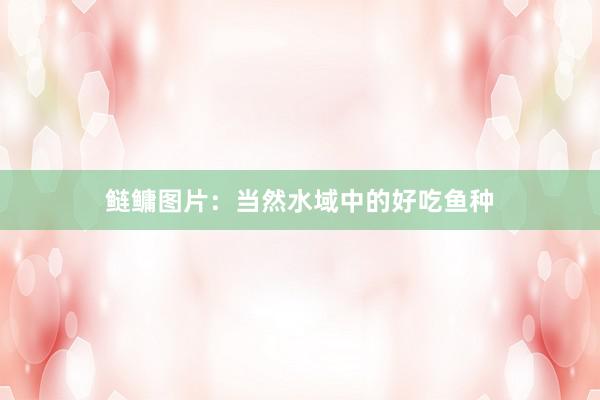 鲢鳙图片：当然水域中的好吃鱼种